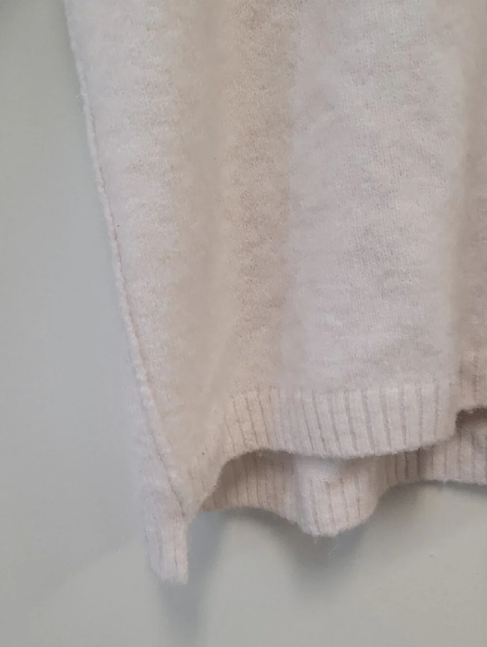 Madewell Dusty Pink Cream Raglan Crew Sweater Two-Tone L